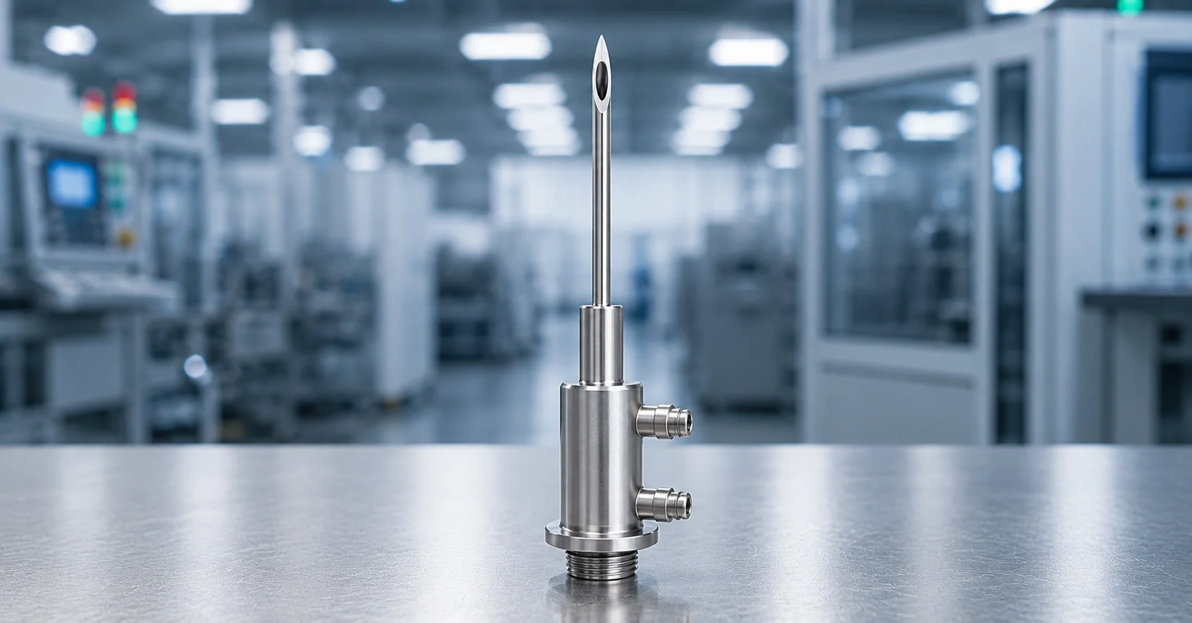 Custom designed jacketed needle