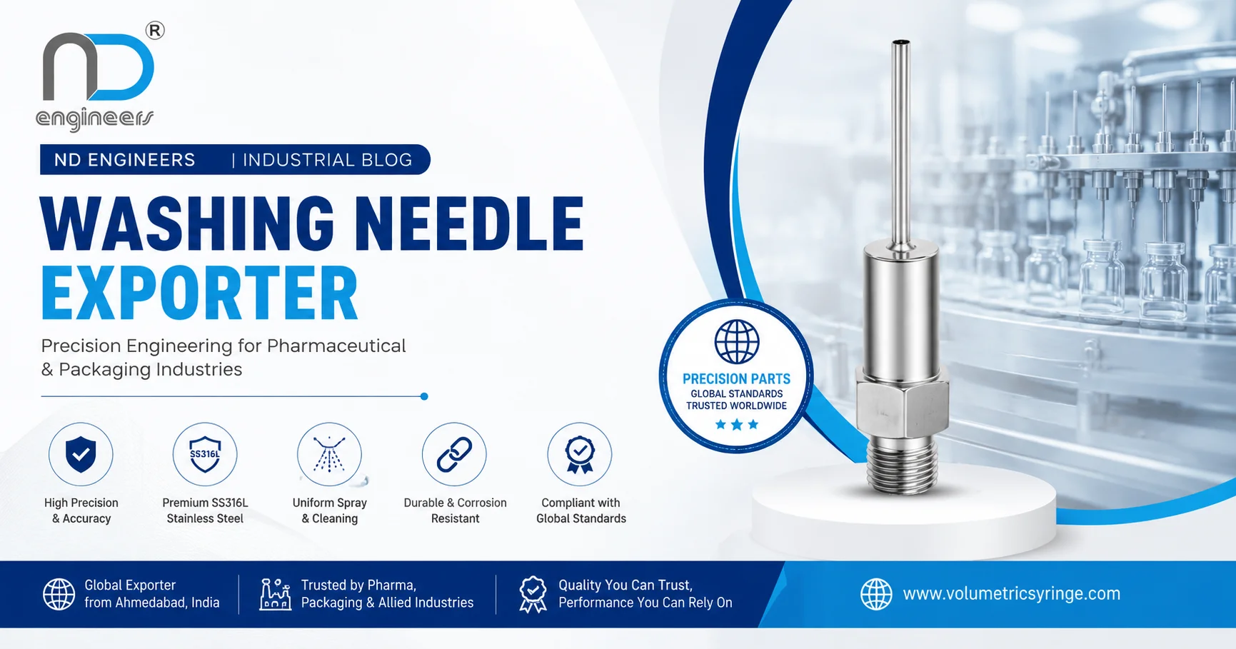 Washing needle exporter
