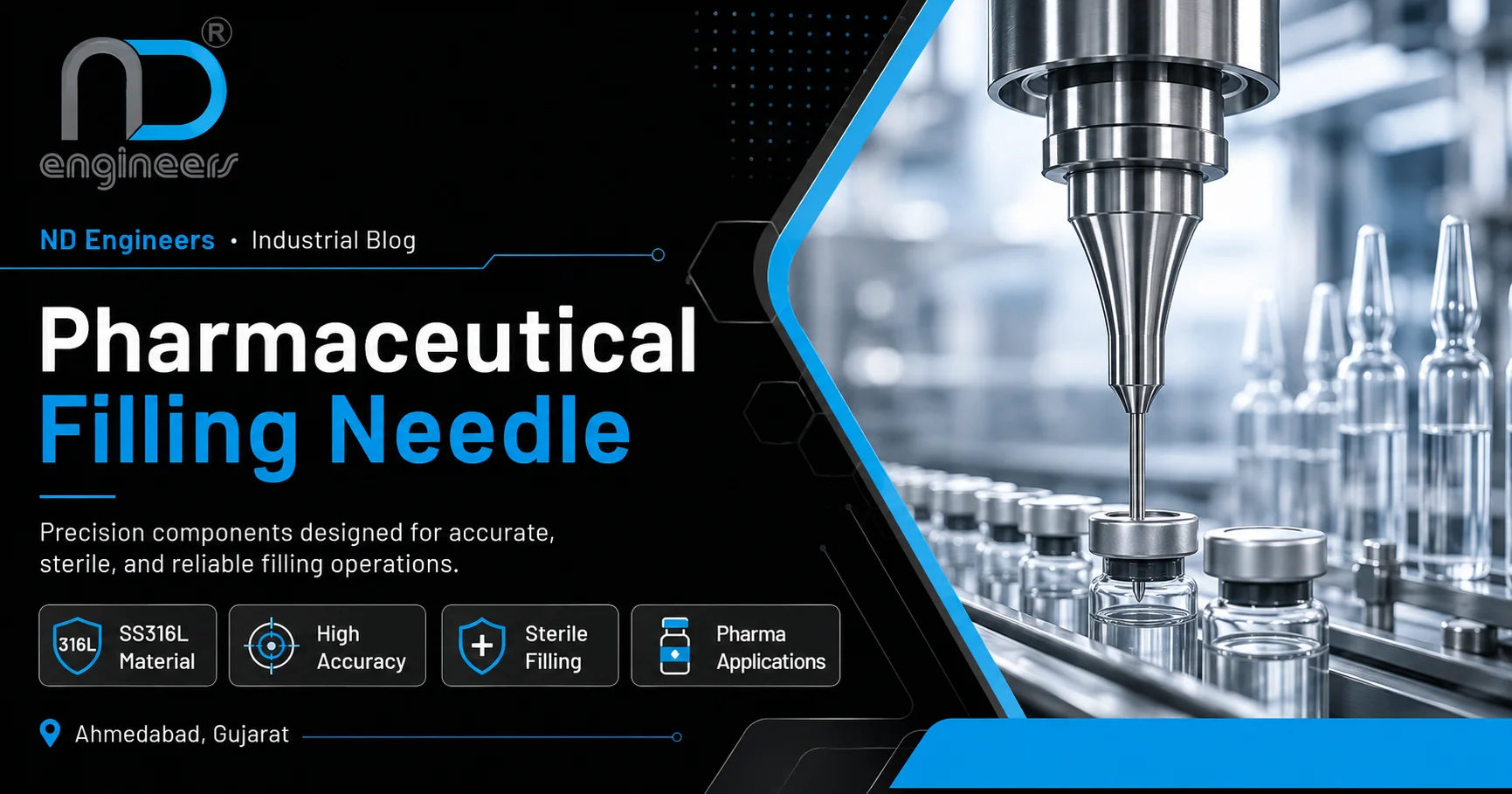 Pharmaceutical filling needle