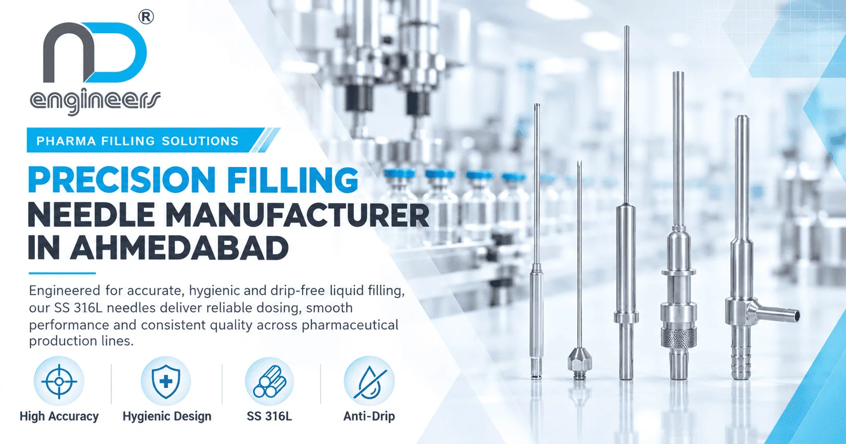 precision filling needle manufacturer in Ahmedabad