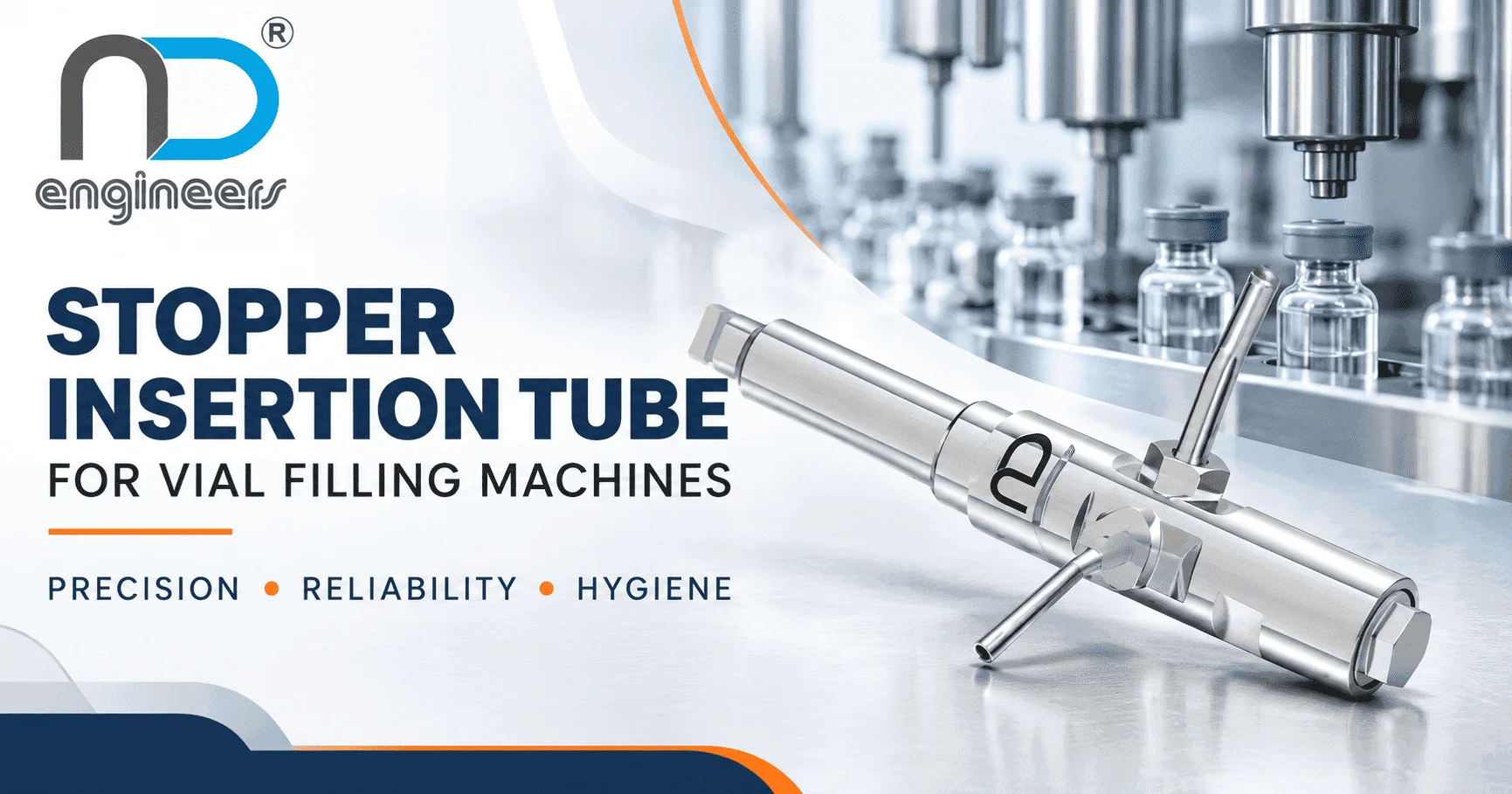 Stopper Insertion Tube for Vial Filling Machine